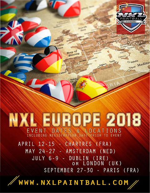 NXL Europa 2018 Locations mit Datum