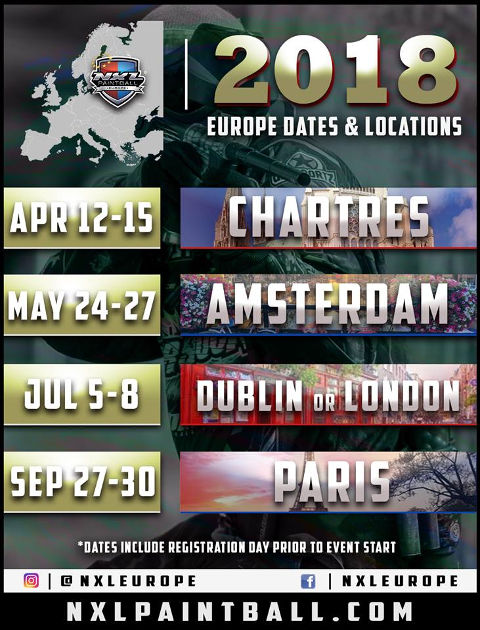 NXL Europe 2018 Locations mit Datum fix